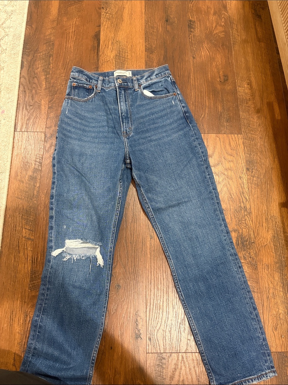 Classic Blue Distressed High-Rise Women’s Jeans